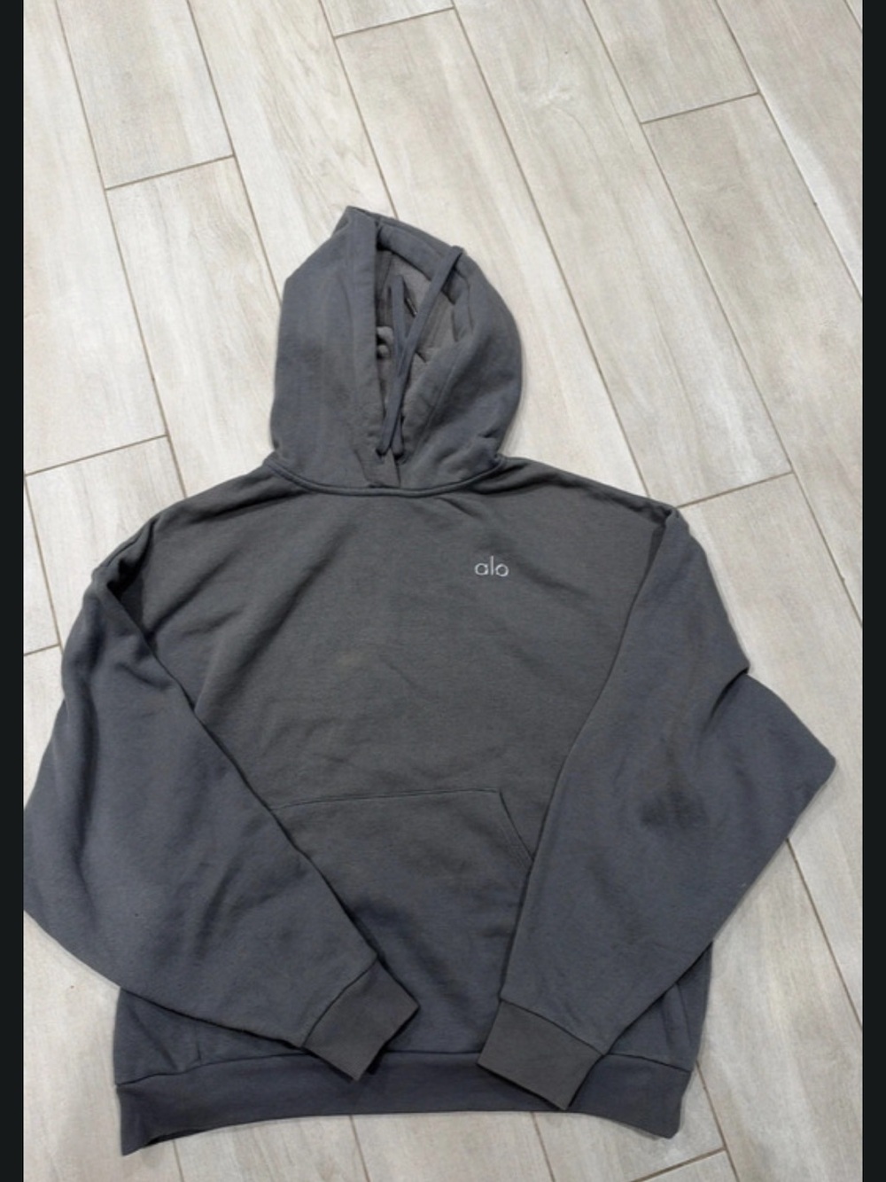Alo hoodie steel grey size medium